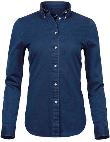 TEE-4003-Womens Casual Twill Shirt